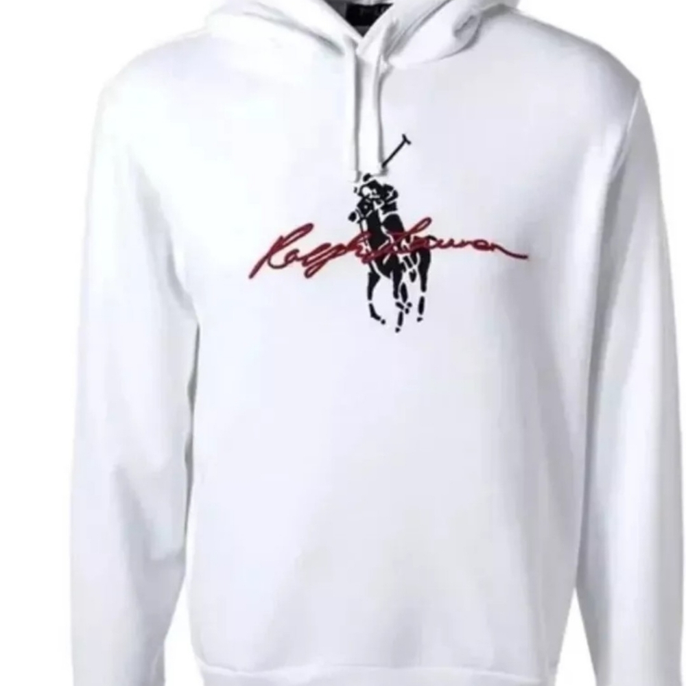 Polo Ralph Lauren Men's Big & Tall 3XLT Hoodie Pony Signature White Sweatshirt - Picture 3 of 6
